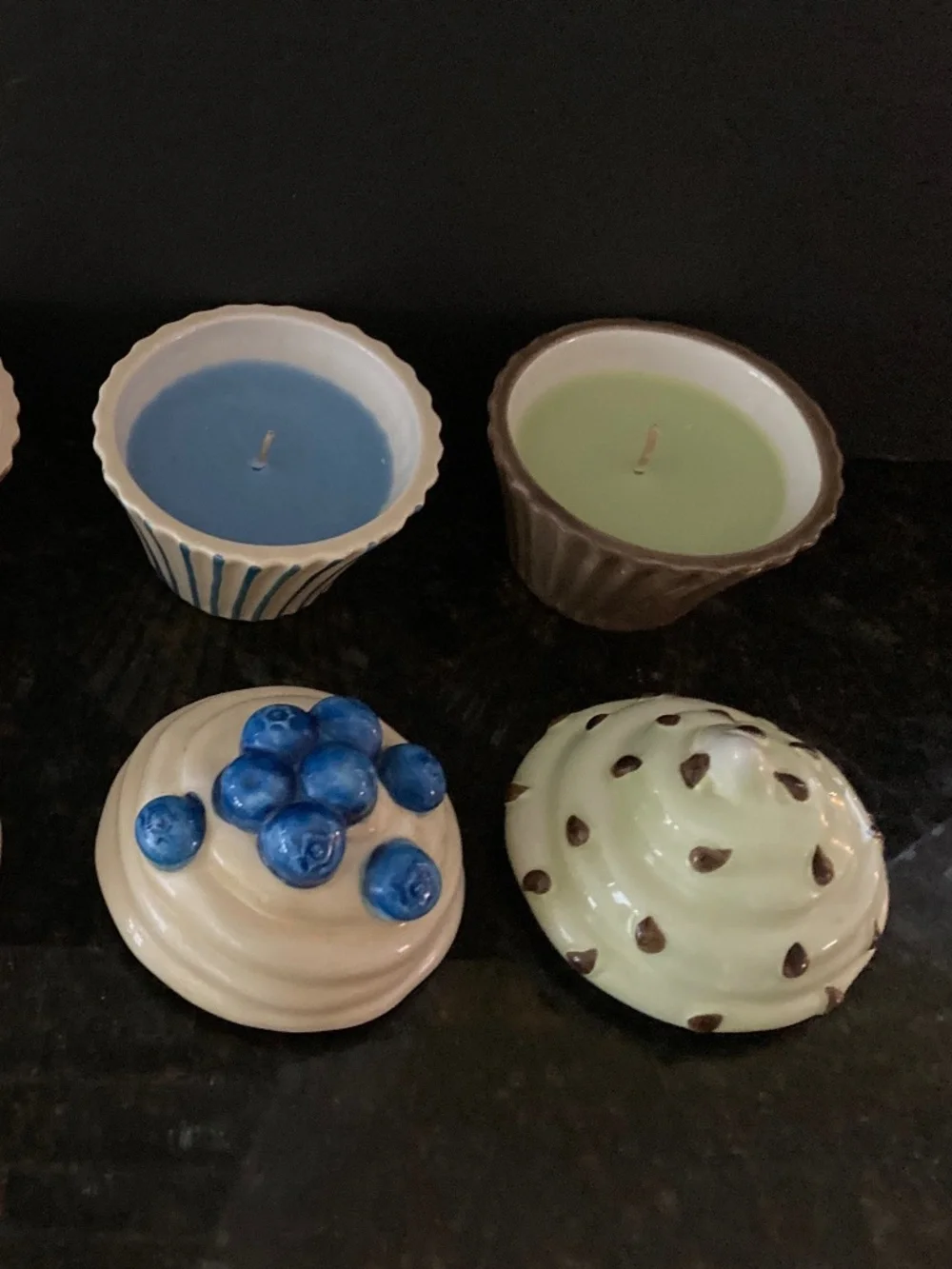 Valerie Parr Hill Set of 4 Candles/Apple/Sprinkle/Blueberry/Chocolate Chip/NEW!